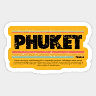 Phuket Thailand  gift  art 90s style retro vintage 80s Sticker